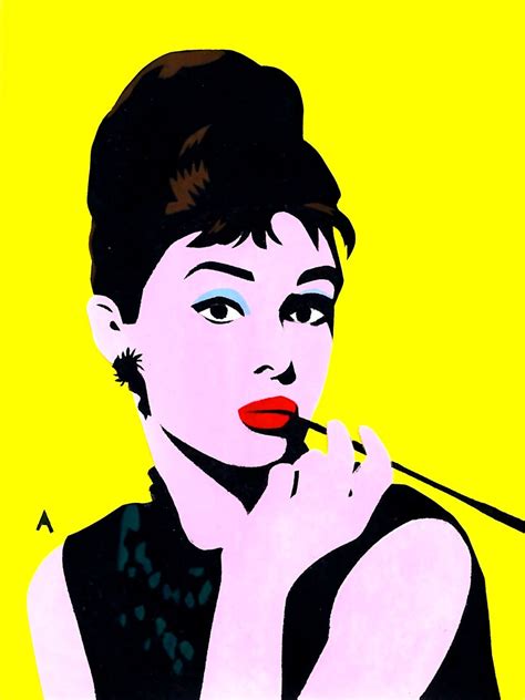 Audrey Hepburn Pop Art Digital Download 4up Warhol Style Pop Art Modern