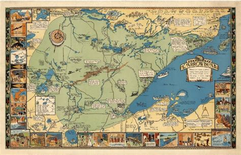Historical Print Map Of The Arrowhead Region Minnesota Etsy