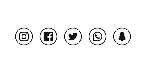 Instagram Facebook Twitter Whatsapp And Snapchat Logos Social Media