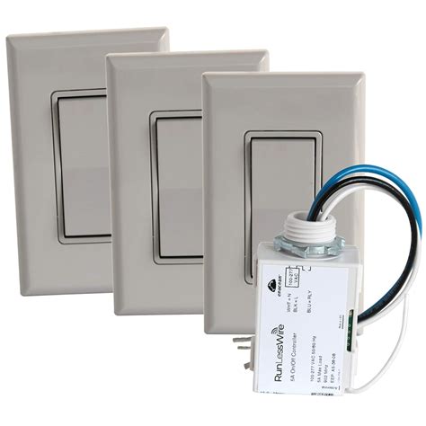 Runlesswire 4 Way Wireless Light Switch And Receiver Kit With Infinite