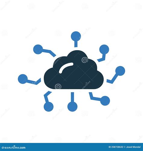 Cloud Connection Data Icon Editable Vector Graphics Stock Illustration Illustration Of