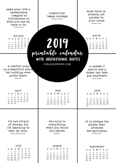 I love sharing free printable inspirational quotes. Free Printable Calendar with Inspirational Quotes that are ...
