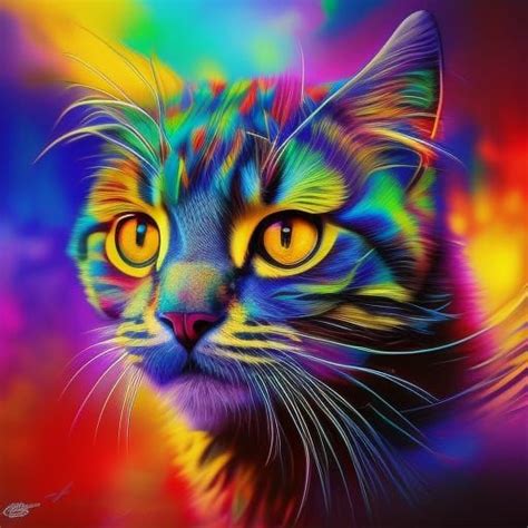 Rainbow Kitten Ai Generated Artwork Nightcafe Creator
