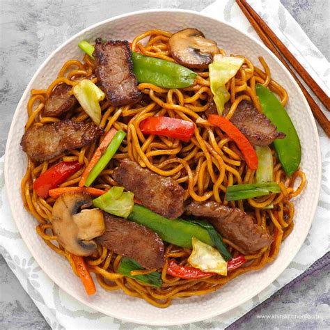 Beef Lo Mein Khin S Kitchen Chinese Noodles Recipe