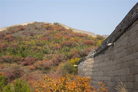 Asia China Beijing Badaling National Forest Park The Great Wall Red