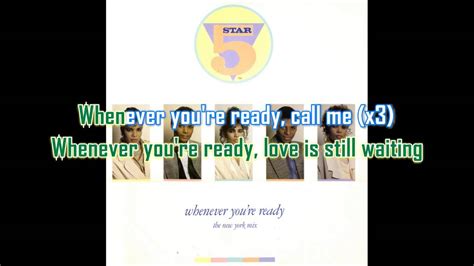 Five Star Whenever Youre Ready 12 Single With Lyrics Youtube