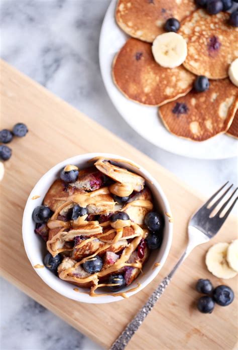 Blueberry Banana Protein Pancake Bowls Nutrition In The Kitch