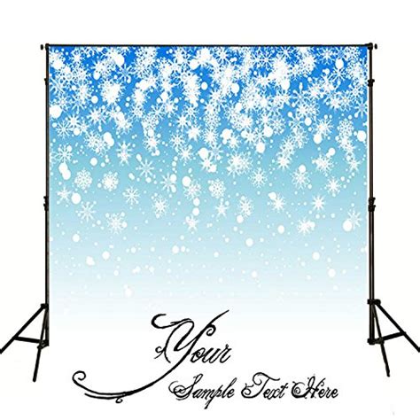 Mohome Blue Sky White Snow Falling Background Backdrop 5x7ft Winter