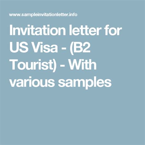 Informal accepting of invitation sample 2. Invitation letter for US Visa - (B2 Tourist) - With ...