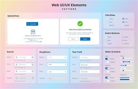 Premium Vector Web Design Ui Elements Ui Ux Design Elements For Web