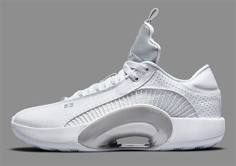 The Air Jordan 35 Low Surfaces In A “white Metallic” Colorway