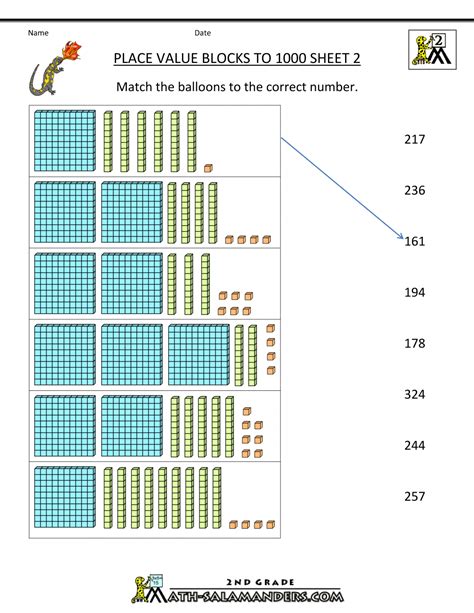 2nd grade math worksheets, including multiplication charts, printable math worksheets, graph paper and other problems for 2nd grade math. Place Value Blocks with 3 digit number | Place value ...
