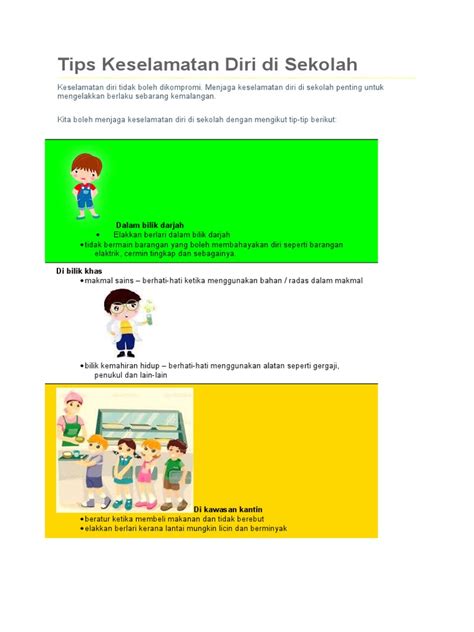 Keselamatan diri tidak boleh dikompromi. Tips Keselamatan Diri Di Sekolah