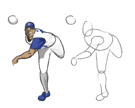 Learn To Draw Baseball Pitcher