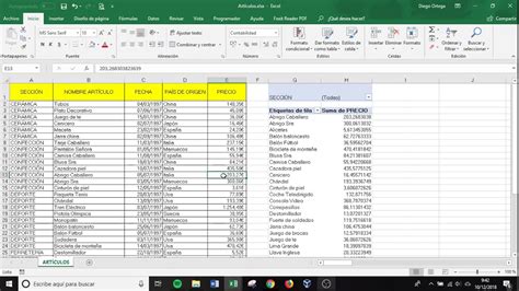Tablas Dinámicas En Microsoft Excel 2016 Básico Youtube