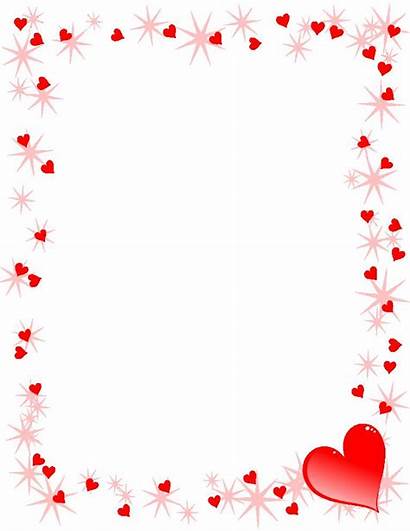 Border Valentine Clipart Frame Hearts Heart Valentines