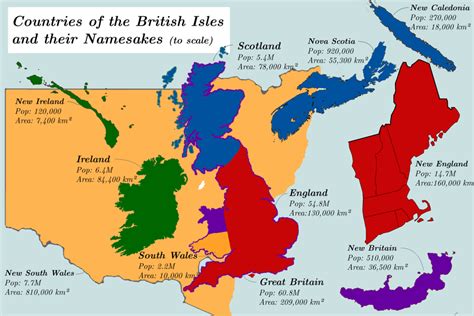 A political map of united kingdom showing major cities, roads, water bodies for england, scotland, wales and northern ireland. Countries of the British Isles and their Namesakes (to ...