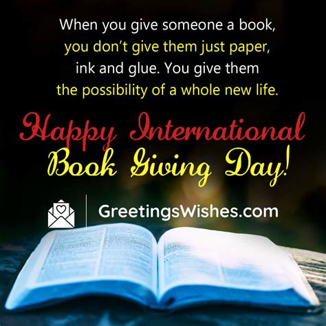 International Book Giving Day Wishes 14th February Greetings Wishes