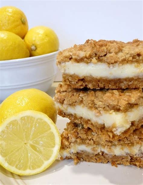 Oatmeal Lemon Creme Bars Health Meal Prep Ideas