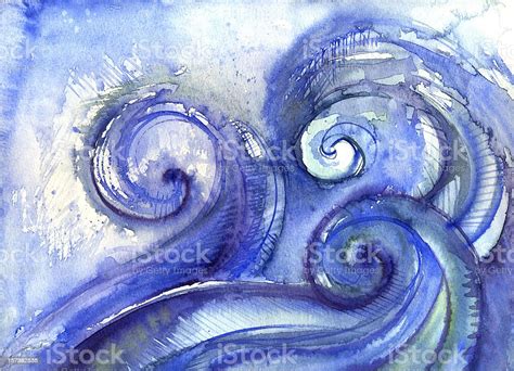 해양수 스택스 수채화에 대한 스톡 벡터 아트 및 기타 이미지 수채화 터키석 색깔 폭풍 Istock