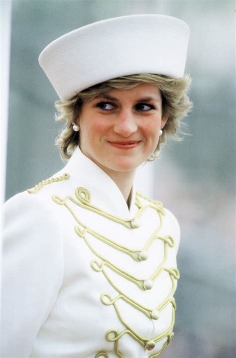 diana looked incredibly chic when she stopped by the sandhurst princess diana photos