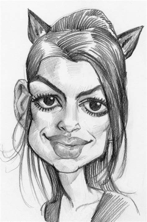 Anne Hathaway Cartoon People Cartoon Faces Cartoon Drawings Drawing Sketches Funny