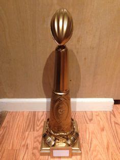 Most fantasy leagues are formed through a common bond. DIY Lombardi Trophy. Made this out of $.99 glass vase ...