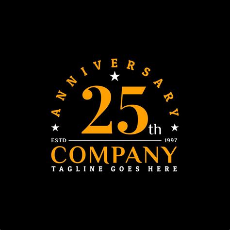Anniversary 25th Company Logo Design Inspiration 8608395 Vector Art At