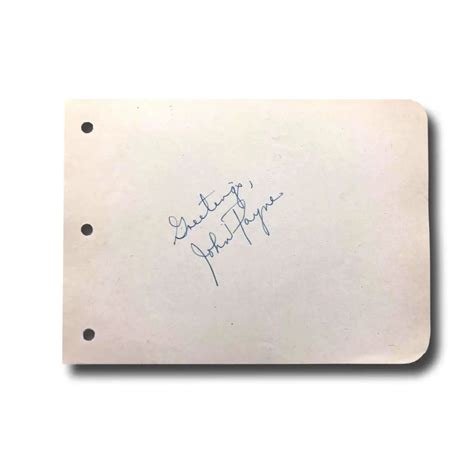 John Payne Hand Signed Album Page Cut Jsa Coa Autograph 99 River Street