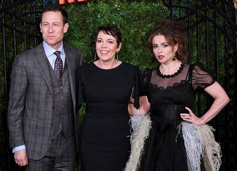 Olivia Colman And Helena Bonham Carter Hug At The Crown Premiere