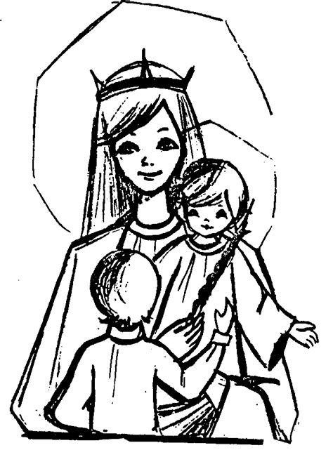 Virgen del carmen o nuestra señora del carmen es la denominación común que suele recibir santa maría del monte carmelo, una de las diversas advocaciones de la virgen maría. Dibujos de la Virgen María para colorear | Busco imagenes
