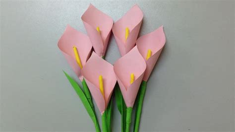 How To Make Calla Lily Paper Flower Easy Origami Flowers For