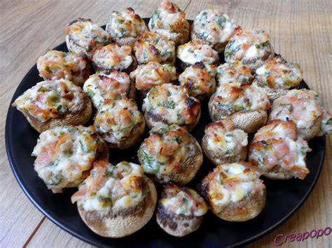 Créapopo Champignons farcis au jambon serrano
