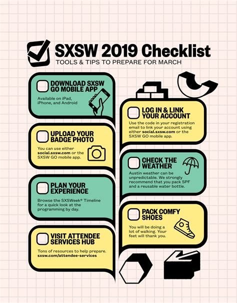 At A Glance Your Sxsw 2019 Checklist Sxsworld