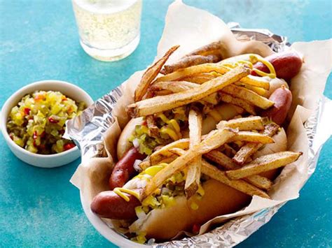 Chicago Style Hot Dog With Homemade Relish Recipe Jeff Mauro Food