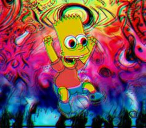 The Simpsons Character Is Dancing In Front Of An Artistic Background
