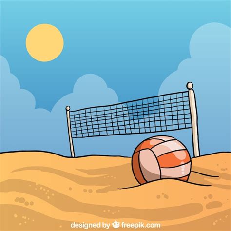 Beach Volley Vecteur Premium