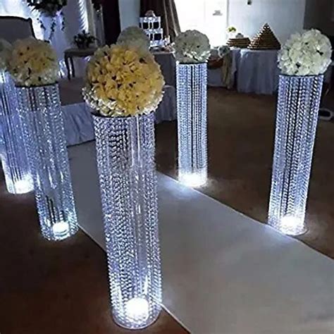 6pcslot New Arrival 120cm Tall Acrylic Crystal Wedding Road Lead