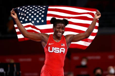 Olympic Gold Medalist Shares Usa Pride Following Historic Win Black