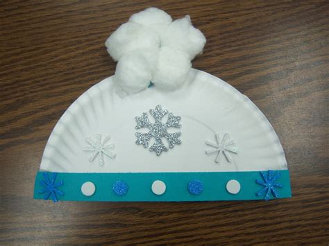 Paper Plate Snow Hat Winter Crafts For Kids Winter Hat Craft Winter