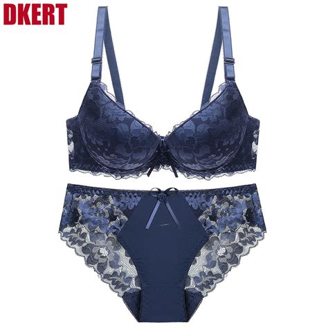 Dkert Plus Size Bcd Cup Women Bra Set Sexy Lace Push Up Bra And Panty
