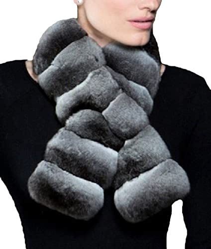 amazing offer on women s new genuine chinchilla fur scarf online wouldtopshopping in 2020