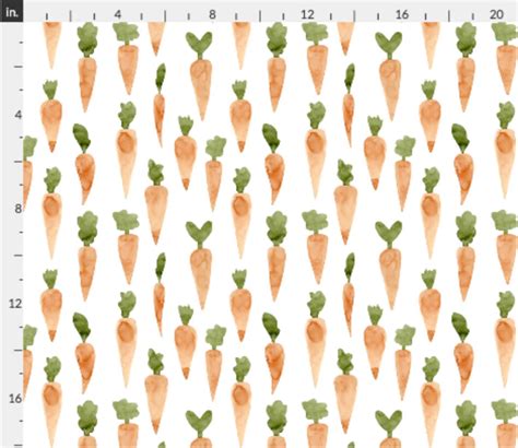 Watercolor Carrots Fabric By The Yard Quilting Cotton Knit Etsy