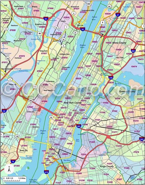 New York Zip Code Map United States Map
