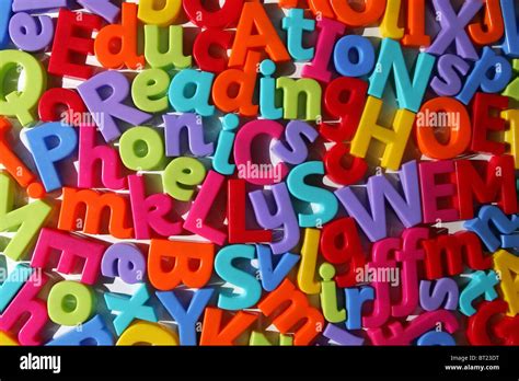 Colorful Magnetic Letters Spelling The Words Education Reading