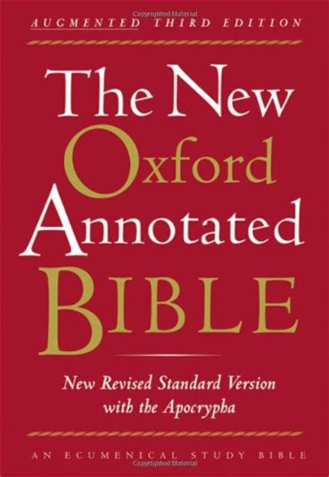 The New Oxford Annotated Bible With The Apocrypha Augmented Third