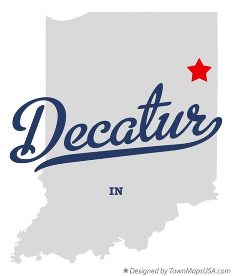 Map Of Decatur Adams County In Indiana