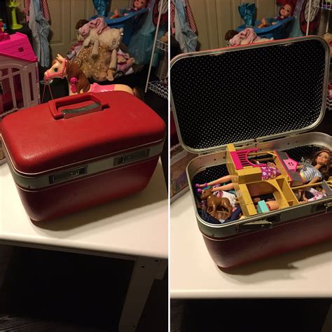 Old Suitcase Turned Barbie Case Old Suitcases Suitcase Barbie