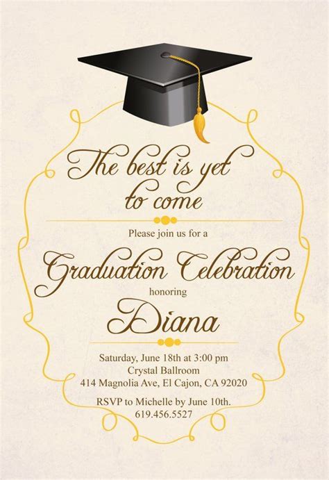 Class Of 2023 Graduation Invitation Cardprintable Graudation Announcements For High School