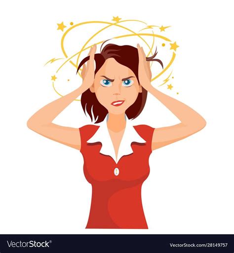 Stressed And Frustrated Business Woman At Work Cartoon Vector Illustration Download A Free